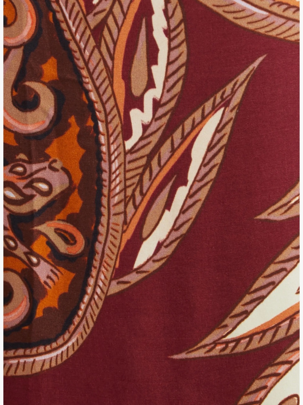 Farm Rio - Brand New (S) - Paisley Maxi Dress in Burgundy and Cream - Picture 6 of 9